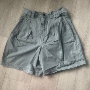 Vintage Pasta High Rise Pleated 100% Cotton Dark Grey 7" Shorts Size‎ 10